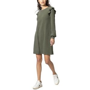 NWOT Lilla P Ruffle Cap Long Sleeve Dress Small